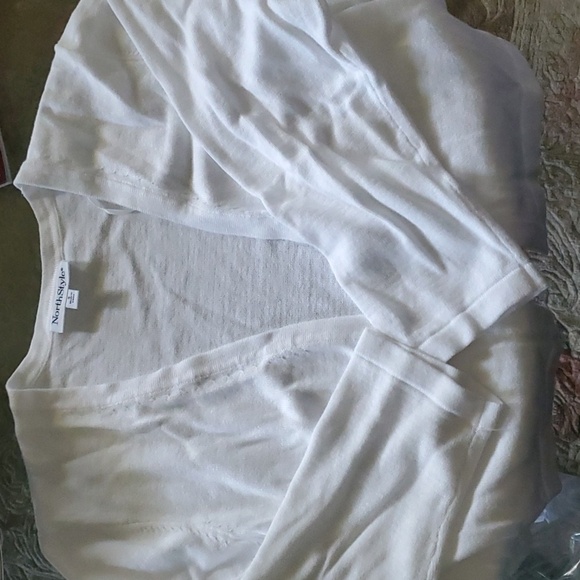 NorthStyle Shrug White Womensbsize Small Chic NorthStyle Ivory Open Blouse - Picture 1 of 4